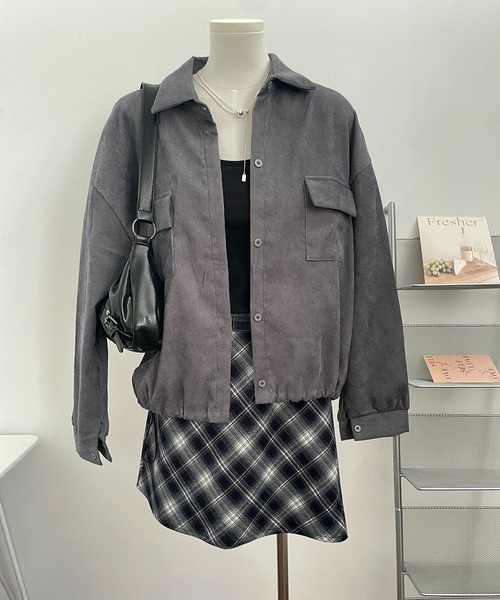 MAISON DE THERESE(メゾン ド テレーズ)の「コーデュロイシャツ長袖ジャケット(シャツ/ブラウス・レディース・ブラウン/グレー/ブラック・M)」の5枚目の写真