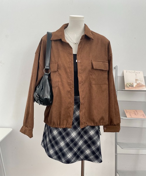 MAISON DE THERESE(メゾン ド テレーズ)の「コーデュロイシャツ長袖ジャケット(シャツ/ブラウス・レディース・ブラウン/グレー/ブラック・M)」の11枚目の写真