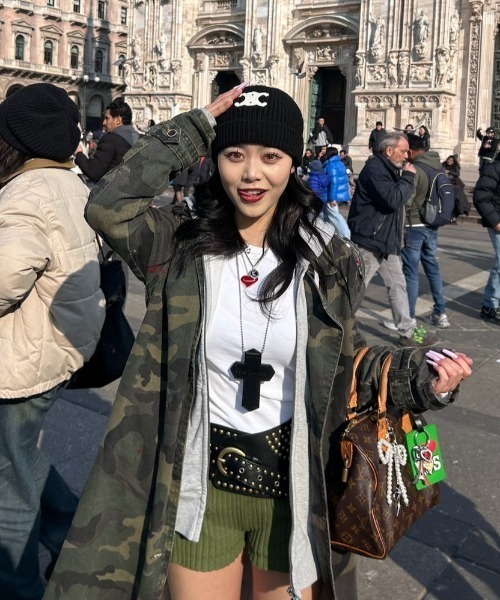 INTER FACTORY(インターファクトリー)の「AINA - チャーム付きニットパンツ GOSSIP CLUB made in INTER FACTORY(その他パンツ・レディース・チャコールグレー/グレー/ブラウン/カーキ/ブラック/アイボリー・FREE)」の12枚目の写真