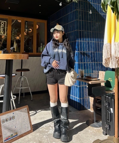 FERRAGAMO直営店ニットインサート付きパンツ AINA - チャーム付きニットパンツ GOSSIP CLUB made in INTER