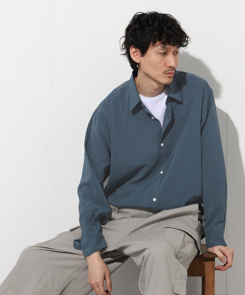 JOURNAL STANDARD(ジャーナルスタンダード)の「”吸水速乾 / 接触冷感” EVALET LIGHT レギュラーカラーシャツ(シャツ/ブラウス・メンズ・アイボリー/ブラック系その他/ブラウン系その他/コバルトブルー・SMALL/MEDIUM/LARGE)」の8枚目の写真