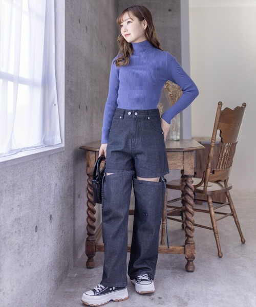 clear（クリア）の「キャンバス地ハイカットスニーカー≪2024AW≫（スニーカー・レディース・ブラック/オフホワイト・L/M）」の8枚目の写真