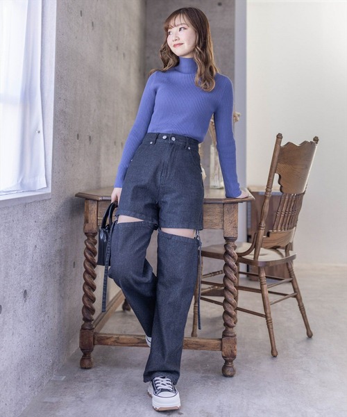 clear（クリア）の「キャンバス地ハイカットスニーカー≪2024AW≫（スニーカー・レディース・ブラック/オフホワイト・L/M）」の9枚目の写真