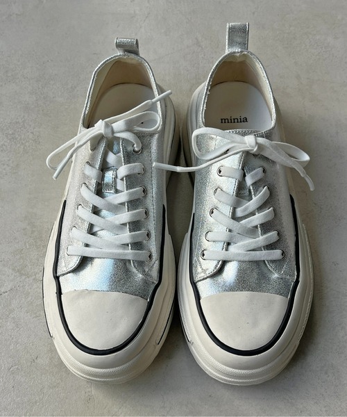CPCM（シーピーシーエム）の「厚底ローカットラメスニーカー（スニーカー・レディース・シルバー/シルバー系その他/ゴールド/ブラック・SMALL/MEDIUM/LARGE）」の5枚目の写真