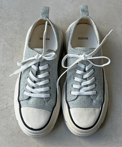 CPCM（シーピーシーエム）の「厚底ローカットラメスニーカー（スニーカー・レディース・シルバー/シルバー系その他/ゴールド/ブラック・SMALL/MEDIUM/LARGE）」の9枚目の写真