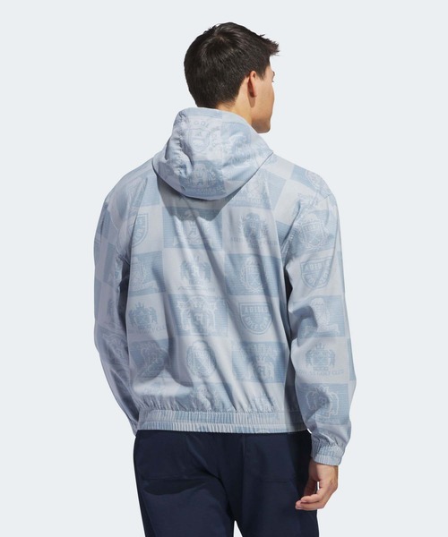 adidas golf BOSグラフィック保温中わたジャケット a4d adidas コート ジャケット ファブリックミックスストレッチ