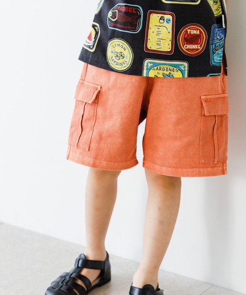 MAKE YOUR DAY（メイクユアデイ）の「オーバーダイカットソーカーゴパンツ■80～140cm（カーゴパンツ・キッズ・イエロー/グレー/ベージュ/オレンジ・140/110/80/90/100/120/130）」の4枚目の写真