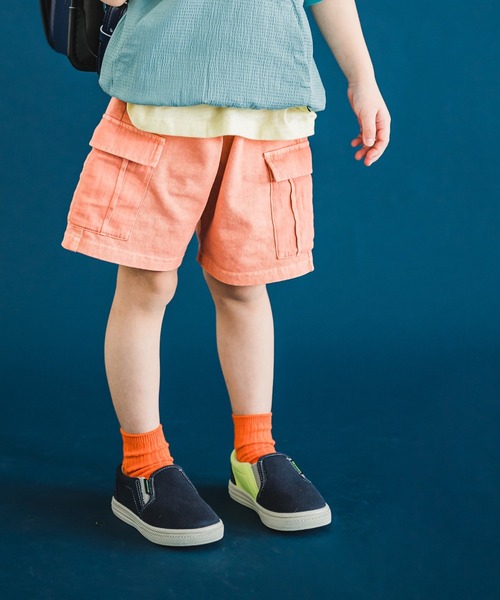 MAKE YOUR DAY（メイクユアデイ）の「オーバーダイカットソーカーゴパンツ■80～140cm（カーゴパンツ・キッズ・イエロー/グレー/ベージュ/オレンジ・140/110/80/90/100/120/130）」の8枚目の写真