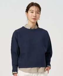 横リブドルマンニットプルオーバー