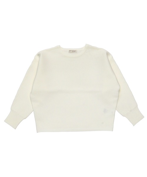 TOKYO SHIRTS(トウキョウシャツ)の「横リブドルマンニットプルオーバー(ニット/セーター・レディース・オフホワイト/ネイビー・M/L)」の1枚目の写真