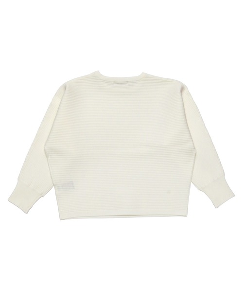 TOKYO SHIRTS(トウキョウシャツ)の「横リブドルマンニットプルオーバー(ニット/セーター・レディース・オフホワイト/ネイビー・M/L)」の3枚目の写真