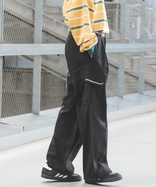 REmastered（リマスタード）の「【REmastered】サイドポケット刺繍/リメイク風ルーズカーゴパンツ（カーゴパンツ・メンズ・ブラック/カーキ・MEDIUM/LARGE）」の11枚目の写真