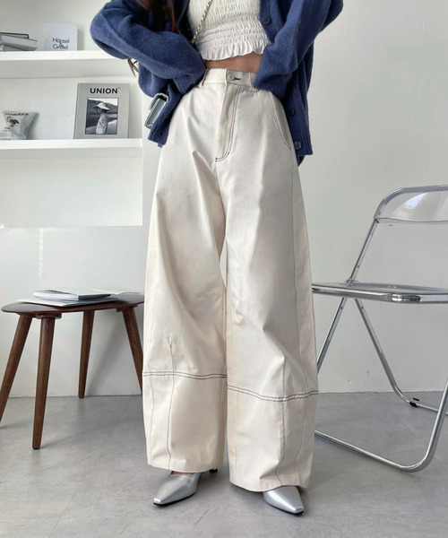 ellie カーブパンツ　ホワイト　S カーブデニム【WHITE】 – ELLIE