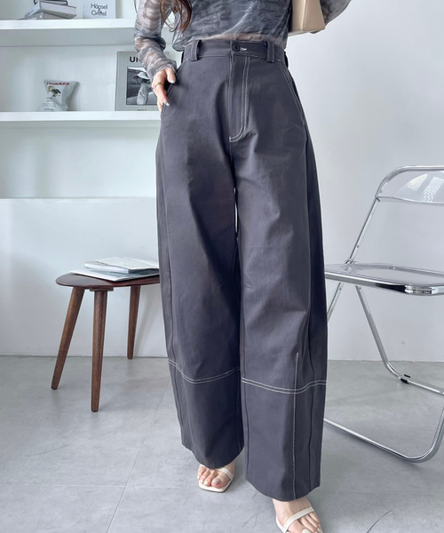 KOEISTORE クロップドパンツ レディース 春 夏 春夏 黒 白