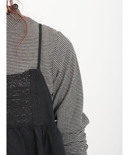 Samansa Mos2（サマンサ モスモス）の「胸元レースキャミチュニック（チュニック・レディース・ブラック/モカ/オフホワイト・F）」の14枚目の写真