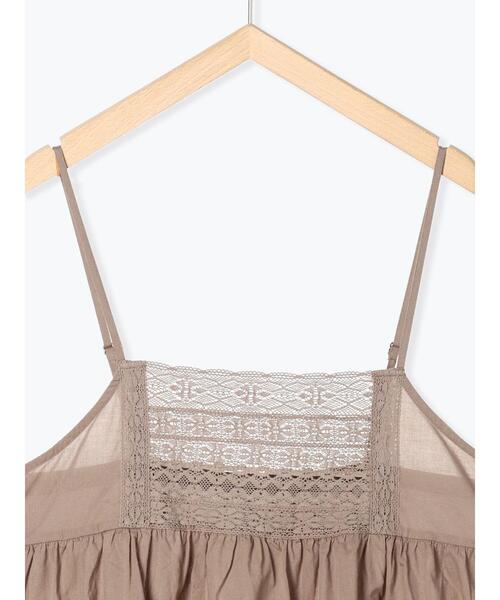 Samansa Mos2（サマンサ モスモス）の「胸元レースキャミチュニック（チュニック・レディース・ブラック/モカ/オフホワイト・F）」の8枚目の写真