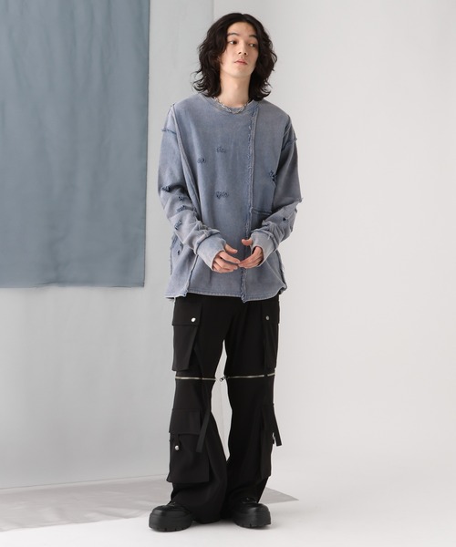 HARE（ハレ）の「ピグメントダメージスウェット(HARE)（スウェット・メンズ・ブルー/グレー/ブラック・FREE）」の8枚目の写真