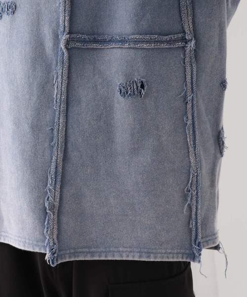 HARE（ハレ）の「ピグメントダメージスウェット(HARE)（スウェット・メンズ・ブルー/グレー/ブラック・FREE）」の11枚目の写真