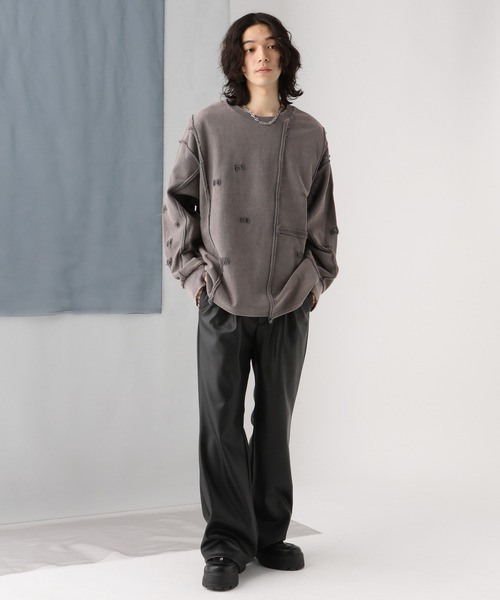 HARE（ハレ）の「ピグメントダメージスウェット(HARE)（スウェット・メンズ・ブルー/グレー/ブラック・FREE）」の6枚目の写真