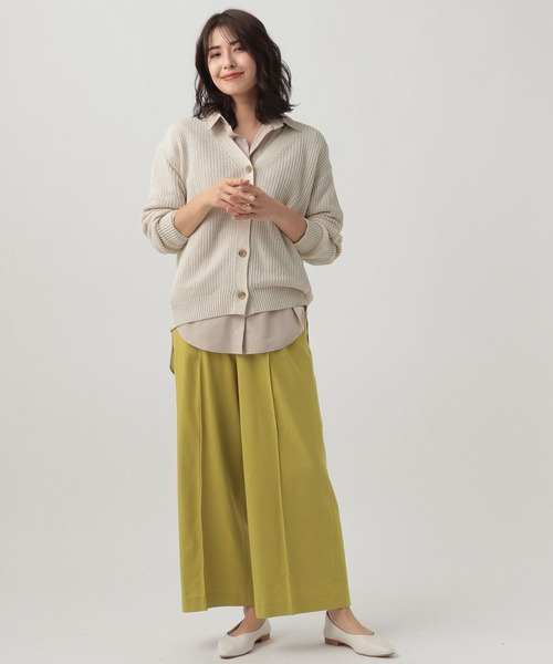 Elura(エルーラ)の「抜け感リネンライクカーディガン(カーディガン/ボレロ・レディース・オフホワイト/オレンジ系その他3/グレイッシュベージュ・FREE)」の6枚目の写真