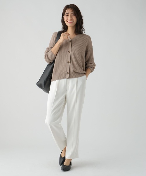 Elura(エルーラ)の「抜け感リネンライクカーディガン(カーディガン/ボレロ・レディース・オフホワイト/オレンジ系その他3/グレイッシュベージュ・FREE)」の18枚目の写真