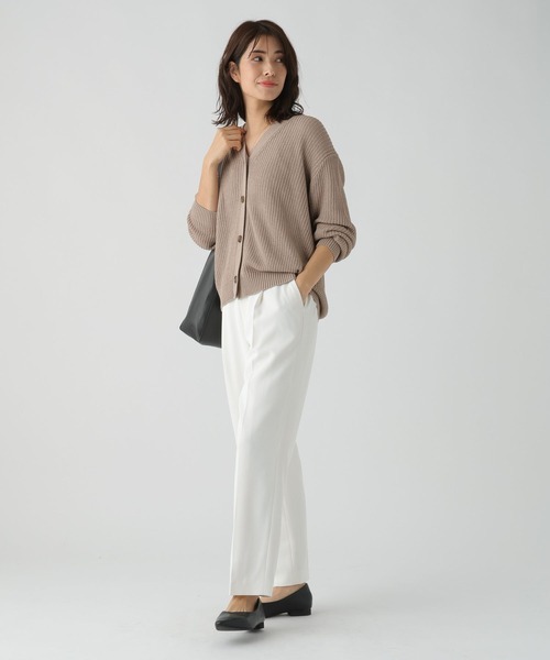 Elura(エルーラ)の「抜け感リネンライクカーディガン(カーディガン/ボレロ・レディース・オフホワイト/オレンジ系その他3/グレイッシュベージュ・FREE)」の19枚目の写真