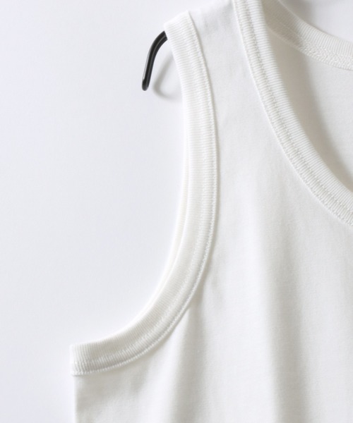 SITRY（シトリー）の「SITRY Round Hem Layered Tank Top/別注 ラウンドヘム レイヤード タンクトップ（タンクトップ・メンズ・ホワイト/ブラック・L/M）」の4枚目の写真