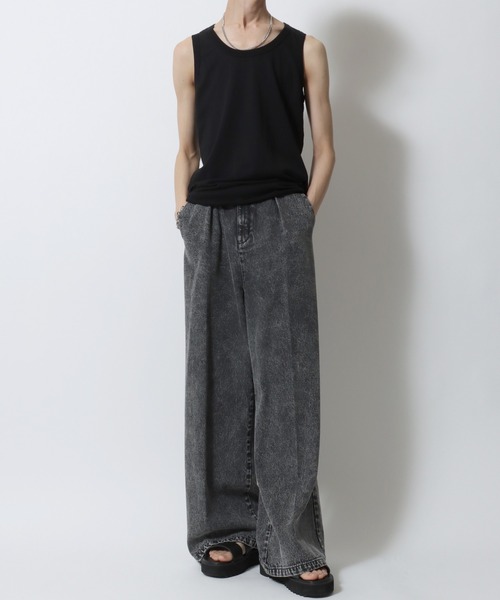 SITRY（シトリー）の「SITRY Round Hem Layered Tank Top/別注 ラウンドヘム レイヤード タンクトップ（タンクトップ・メンズ・ホワイト/ブラック・L/M）」の18枚目の写真