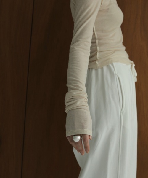 anuke Reversible Long T-shirts クリーム 楽天市場】【即納】 アンヌーク anuke トップス Reversible Long