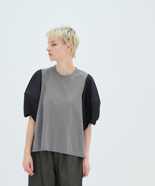 LANVIN en Bleu(ランバンオンブルー)の「袖布帛コンビカットソー(Tシャツ/カットソー・レディース・ブラック/ベージュ/チャコールグレー/オフホワイト・38)」の16枚目の写真