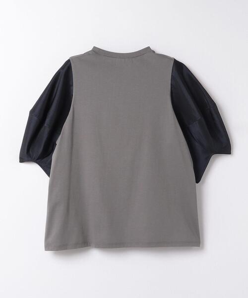 LANVIN en Bleu(ランバンオンブルー)の「袖布帛コンビカットソー(Tシャツ/カットソー・レディース・ブラック/ベージュ/チャコールグレー/オフホワイト・38)」の5枚目の写真