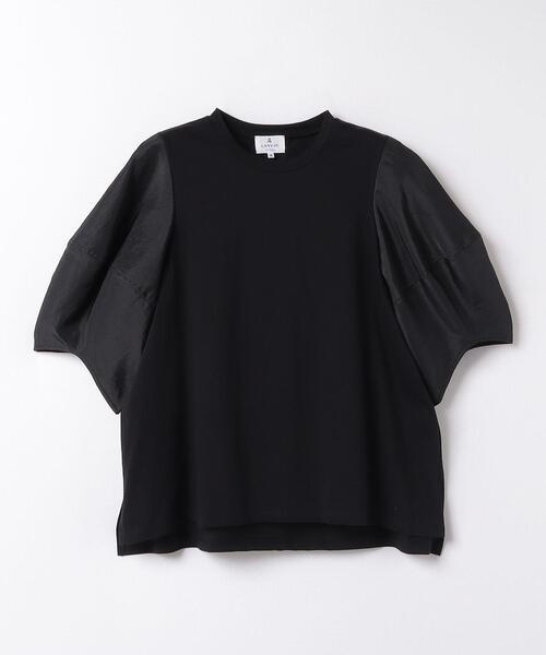 LANVIN en Bleu(ランバンオンブルー)の「袖布帛コンビカットソー(Tシャツ/カットソー・レディース・ブラック/ベージュ/チャコールグレー/オフホワイト・38)」の9枚目の写真