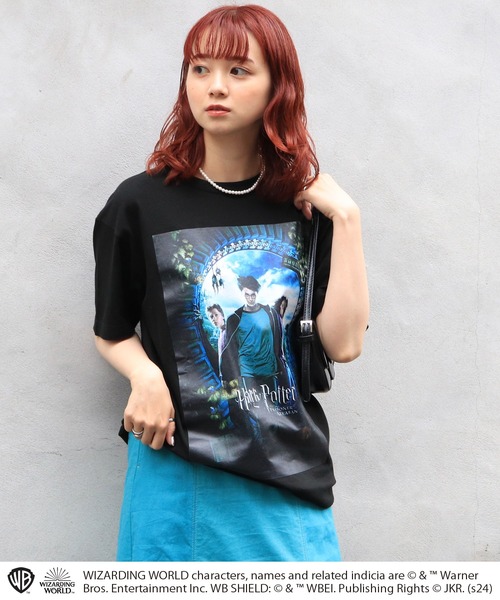 PONEYCOMB TOKYO（パニカムトーキョー）の「【ハリー・ポッター】ハリー・ポッターとアズカバンの囚人/ポスターアート/Tシャツ(PONEYCOMB TOKYO)（シャツ/ブラウス・レディース・ブラック・M）」の7枚目の写真