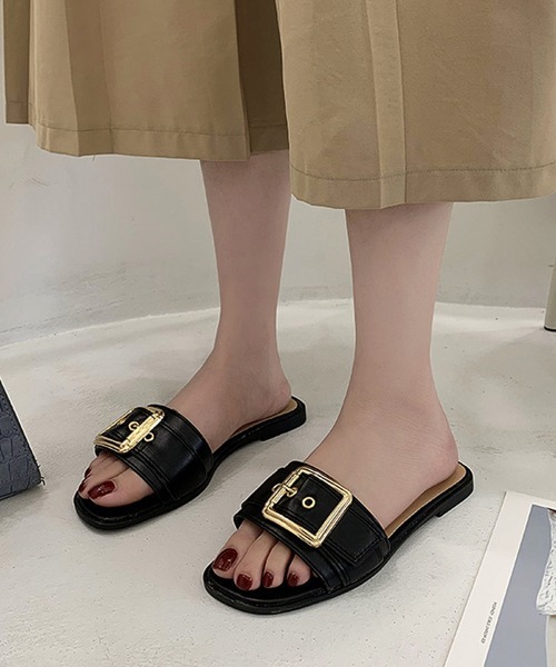 Miniministore（ミニミニストア）の「サマー 美脚 ローヒール かかとなし（サンダル・レディース・ベージュ/ブラック/ホワイト・24.0cm/23.5cm/23.0cm/25.0cm/24.5cm/22.5cm）」の4枚目の写真