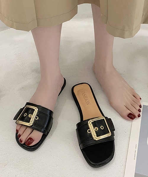 Miniministore（ミニミニストア）の「サマー 美脚 ローヒール かかとなし（サンダル・レディース・ベージュ/ブラック/ホワイト・24.0cm/23.5cm/23.0cm/25.0cm/24.5cm/22.5cm）」の5枚目の写真
