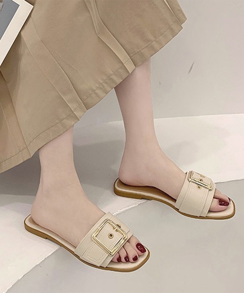 Miniministore（ミニミニストア）の「サマー 美脚 ローヒール かかとなし（サンダル・レディース・ベージュ/ブラック/ホワイト・24.0cm/23.5cm/23.0cm/25.0cm/24.5cm/22.5cm）」の8枚目の写真