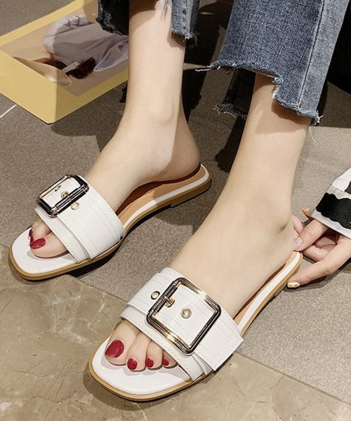 Miniministore（ミニミニストア）の「サマー 美脚 ローヒール かかとなし（サンダル・レディース・ベージュ/ブラック/ホワイト・24.0cm/23.5cm/23.0cm/25.0cm/24.5cm/22.5cm）」の10枚目の写真