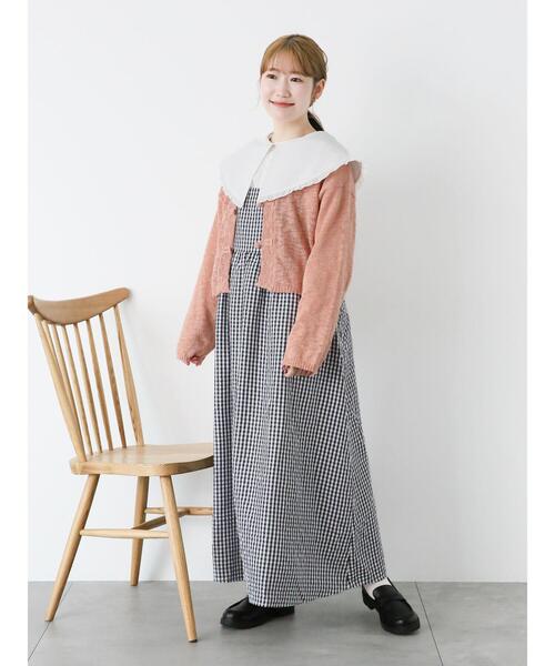 ehka sopo（エヘカソポ）の「ギンガムチェックキャミワンピース（ワンピース・レディース・ネイビー/イエロー/オフホワイト・F）」の20枚目の写真