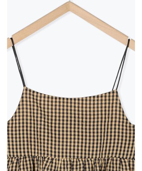 ehka sopo（エヘカソポ）の「ギンガムチェックキャミワンピース（ワンピース・レディース・ネイビー/イエロー/オフホワイト・F）」の8枚目の写真