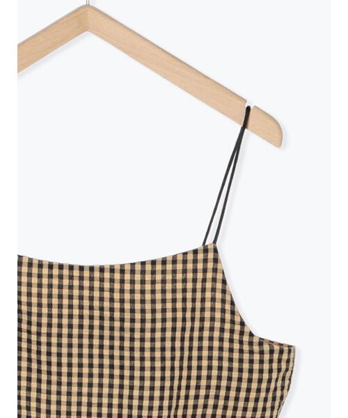 ehka sopo（エヘカソポ）の「ギンガムチェックキャミワンピース（ワンピース・レディース・ネイビー/イエロー/オフホワイト・F）」の7枚目の写真