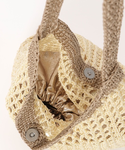 LOWRYS FARM（ローリーズファーム）の「キンチャクツキメッシュトート　102170（ショルダーバッグ・レディース・ブルー/ピンク/ベージュ・FREE）」の8枚目の写真