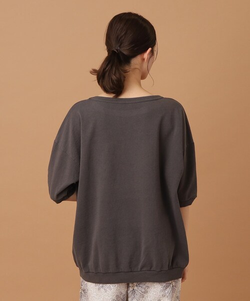 MIXTA（ミクスタ）の「◆MIXTA（ミクスタ）別注ハーフスリーブスウェットトップス（Tシャツ/カットソー・レディース・ブラック・00）」の5枚目の写真