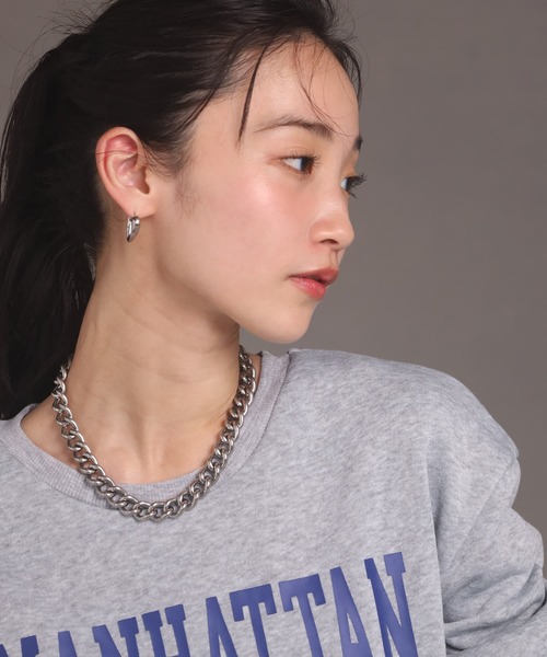 LHME（エルエイチエムイー）の「LHME “Moment”ボリュームチェーンチョーカーネックレス/サージカルステンレス316L（金属アレルギー対応）（ネックレス・レディース・シルバー・40cm）」の22枚目の写真