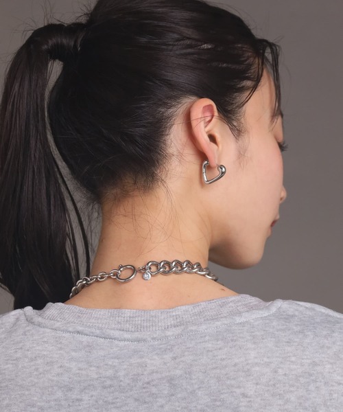 LHME（エルエイチエムイー）の「LHME “Moment”ボリュームチェーンチョーカーネックレス/サージカルステンレス316L（金属アレルギー対応）（ネックレス・レディース・シルバー・40cm）」の21枚目の写真