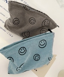 Pochi Pouch（ポチポーチ）の「Pochi Pouch/スマイル柄 コーデュロイ ミニ ポーチ（ポーチ）」