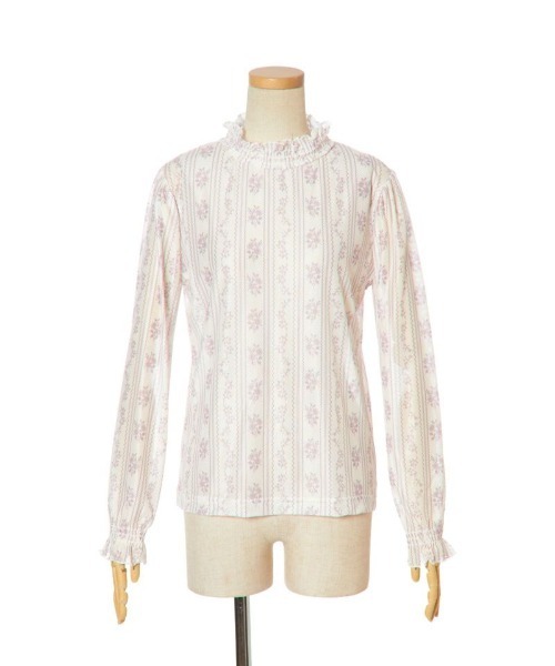 F i.n.t（フィント）の「ストライプローズ柄シアートップス/fint　フィント（Tシャツ/カットソー・レディース・ピンク/ブルー・FREE）」の19枚目の写真