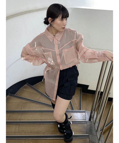 MURUA(ムルーア)の「ナイロンカーゴショートパンツ(カーゴパンツ・レディース・ブラック/カーキ・FREE)」の7枚目の写真