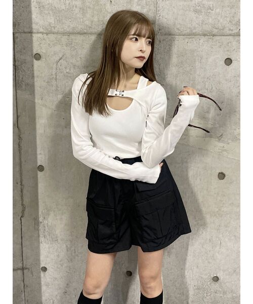 MURUA(ムルーア)の「ナイロンカーゴショートパンツ(カーゴパンツ・レディース・ブラック/カーキ・FREE)」の14枚目の写真