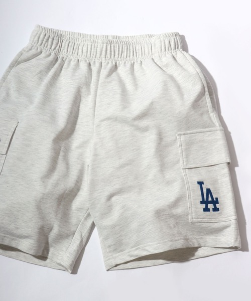 MLB(メジャーリーグベースボール)の「MLB/メジャーリーグベースボール チームロゴ ワンポイント刺繍 スウェットカーゴショーツ ショートパンツ(その他パンツ・メンズ・ネイビー/ブラック/アッシュグレー/グリーン・LL/M/L)」の3枚目の写真