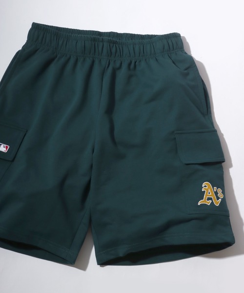 MLB(メジャーリーグベースボール)の「MLB/メジャーリーグベースボール チームロゴ ワンポイント刺繍 スウェットカーゴショーツ ショートパンツ(その他パンツ・メンズ・ネイビー/ブラック/アッシュグレー/グリーン・LL/M/L)」の4枚目の写真